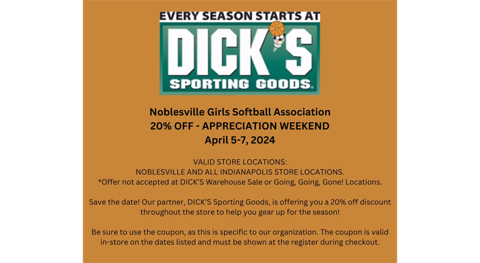 Dick's Sporting Goods Appreciation Weekend