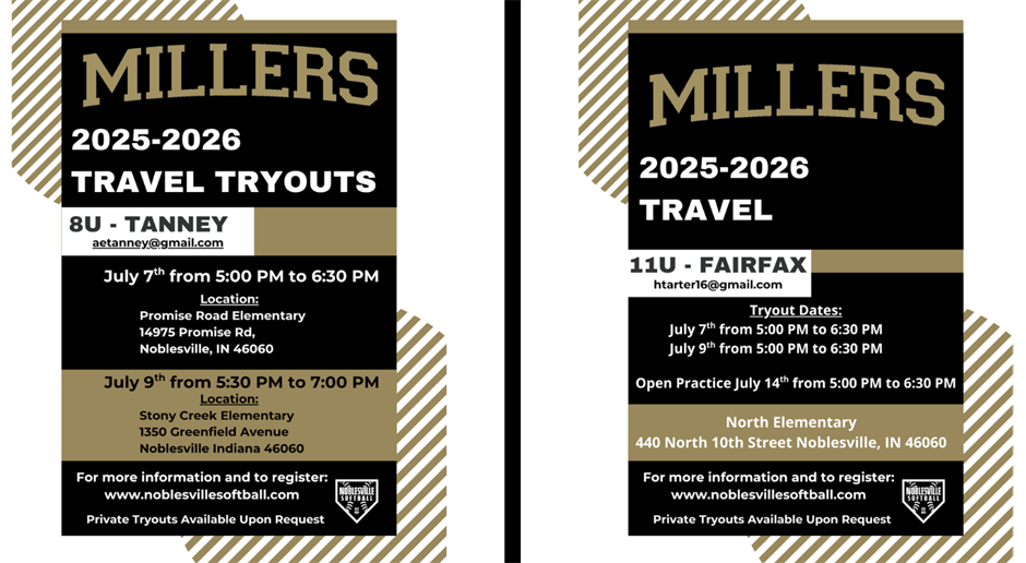 8U + 11U Travel Tryout Info