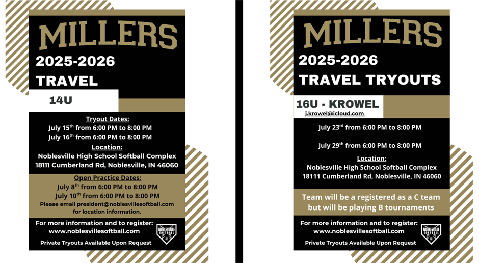 14U + 16U Travel Tryouts