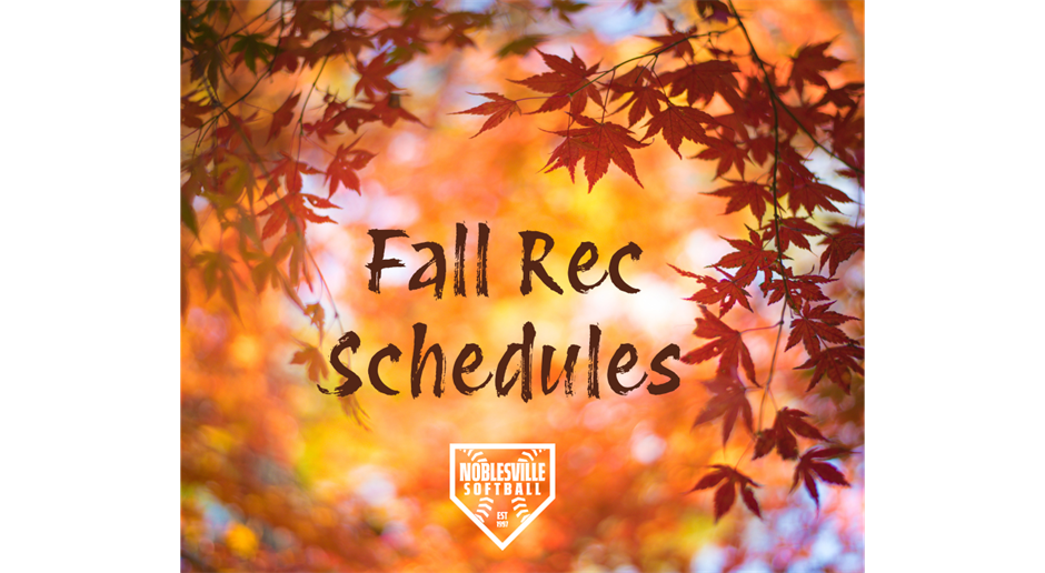 2025 Fall Rec Schedules