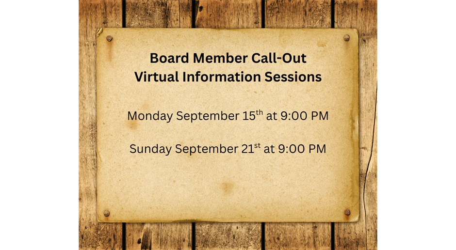 Board Callout Info Session #2 - 9/21/25